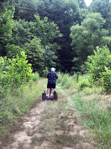 Lee Duquette on his off-road Segway adventure